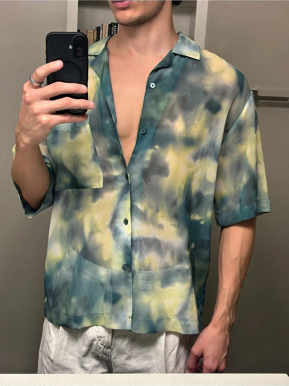 Zara Men's Tie-Dye Button Down Size Medium